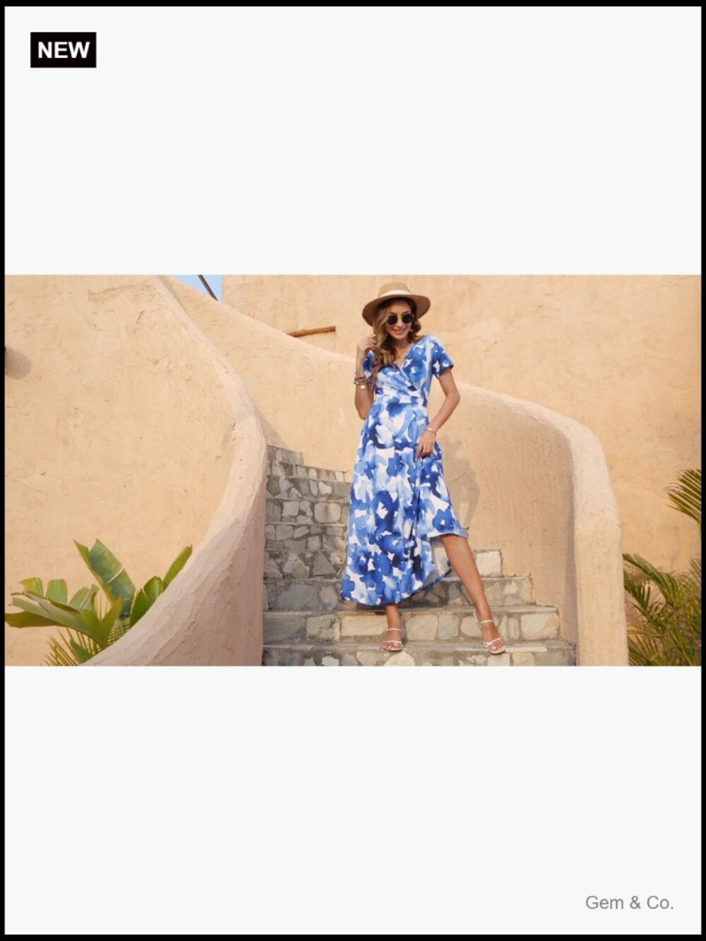 Women's Floral Maxi Dress with Pockets Casual Beach Long Dress - Picture 6 of 7